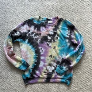 MOTHER Hugger Tie-Dye Sweatshirt size XS